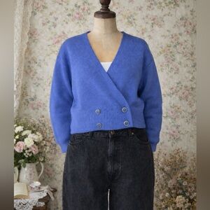 Vintage 1980s Pendleton Bright Periwinkle Blue Sweater